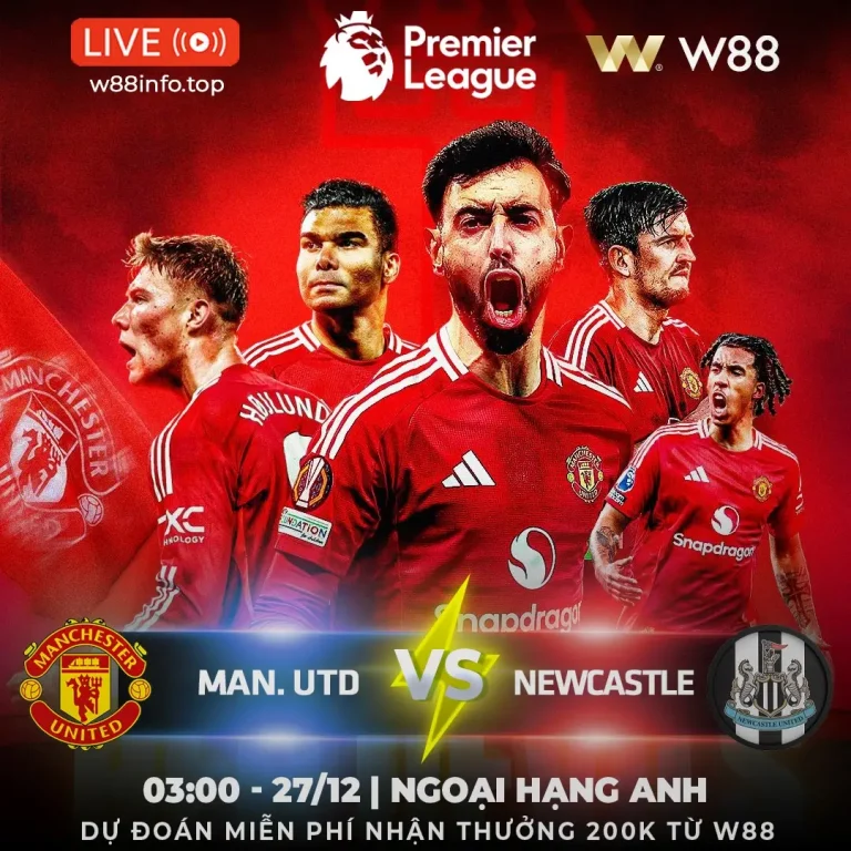[W88 – MINIGAME] MAN UTD – NEWCASTLE | QUỶ ĐỎ NHẬN QUÀ