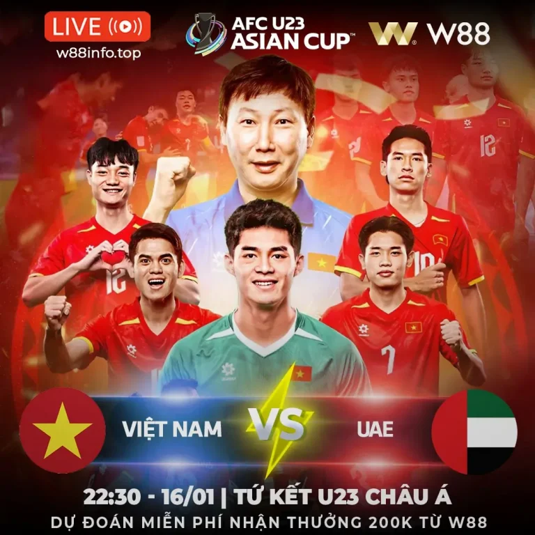 [W88 – MINIGAME] U23 VIỆT NAM – U23 UAE | CHIẾN BINH SAO VÀNG