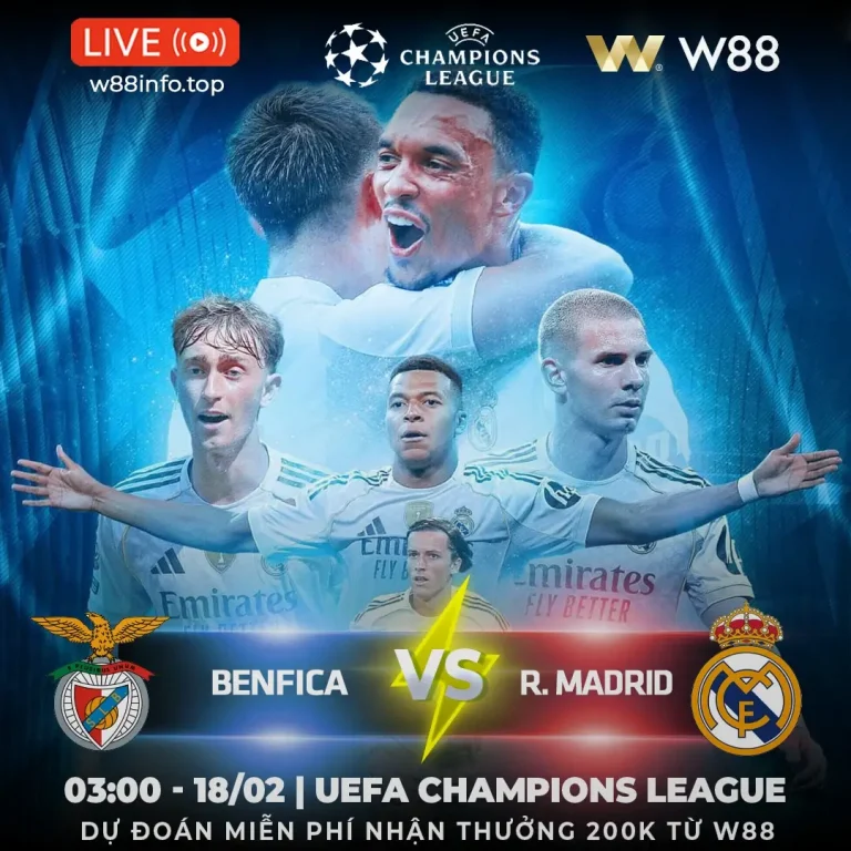 [W88 – MINIGAME] BENFICA – REAL MADRID | KỀN KỀN TRẢ THÙ