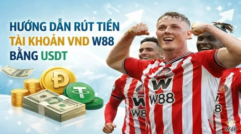 HƯỚNG DẪN RÚT TIỀN TÀI KHOẢN VND W88 BẰNG USDT