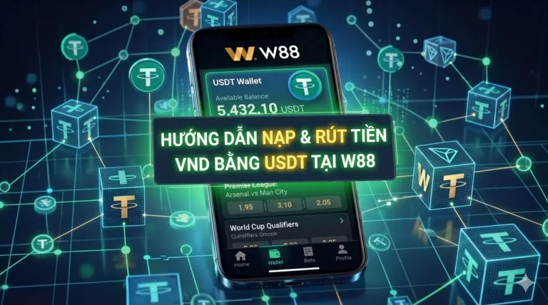 HƯỚNG DẪN NẠP & RÚT TIỀN VND BẰNG USDT TẠI W88 MỚI NHẤT