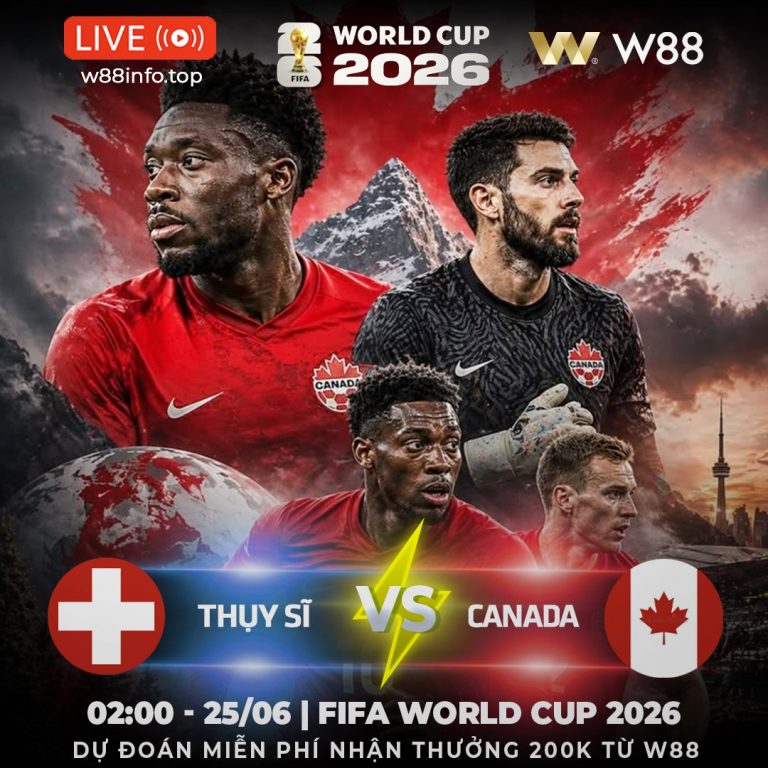 [W88 – MINIGAME] THỤY SĨ – CANADA | ĐẠI CHIẾN NGÔI ĐẦU